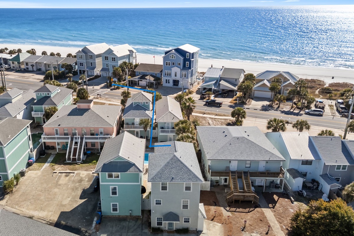 Beach Access is directly across the street from the houses!