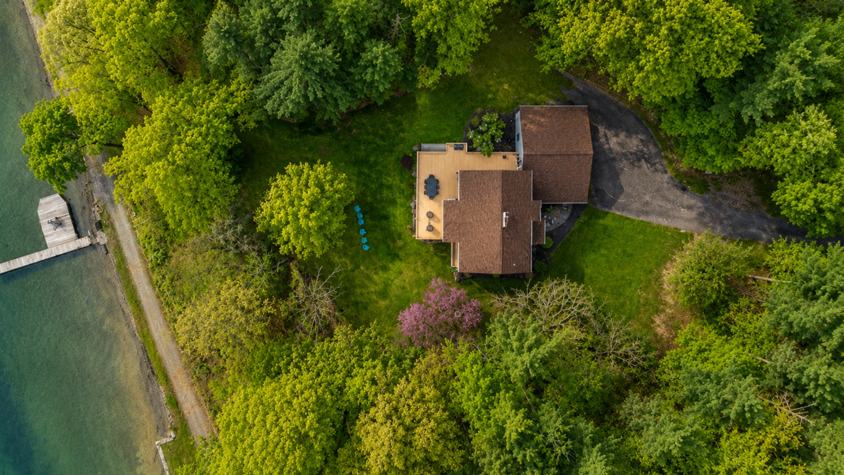 Secluded lakefront home surrounded by lush forest with private access to the water—your ultimate Finger Lakes escape. 🏡🌳🌊