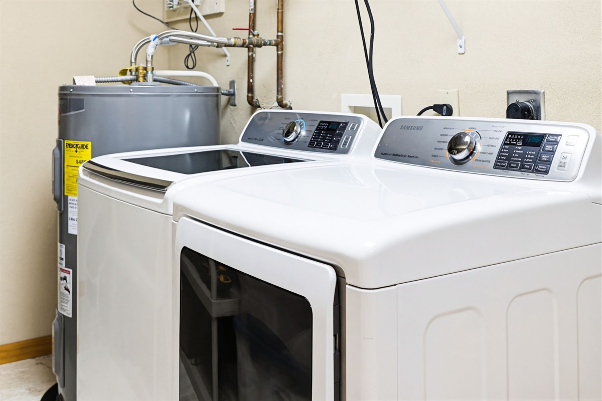 Full size laundry machines available for your use.