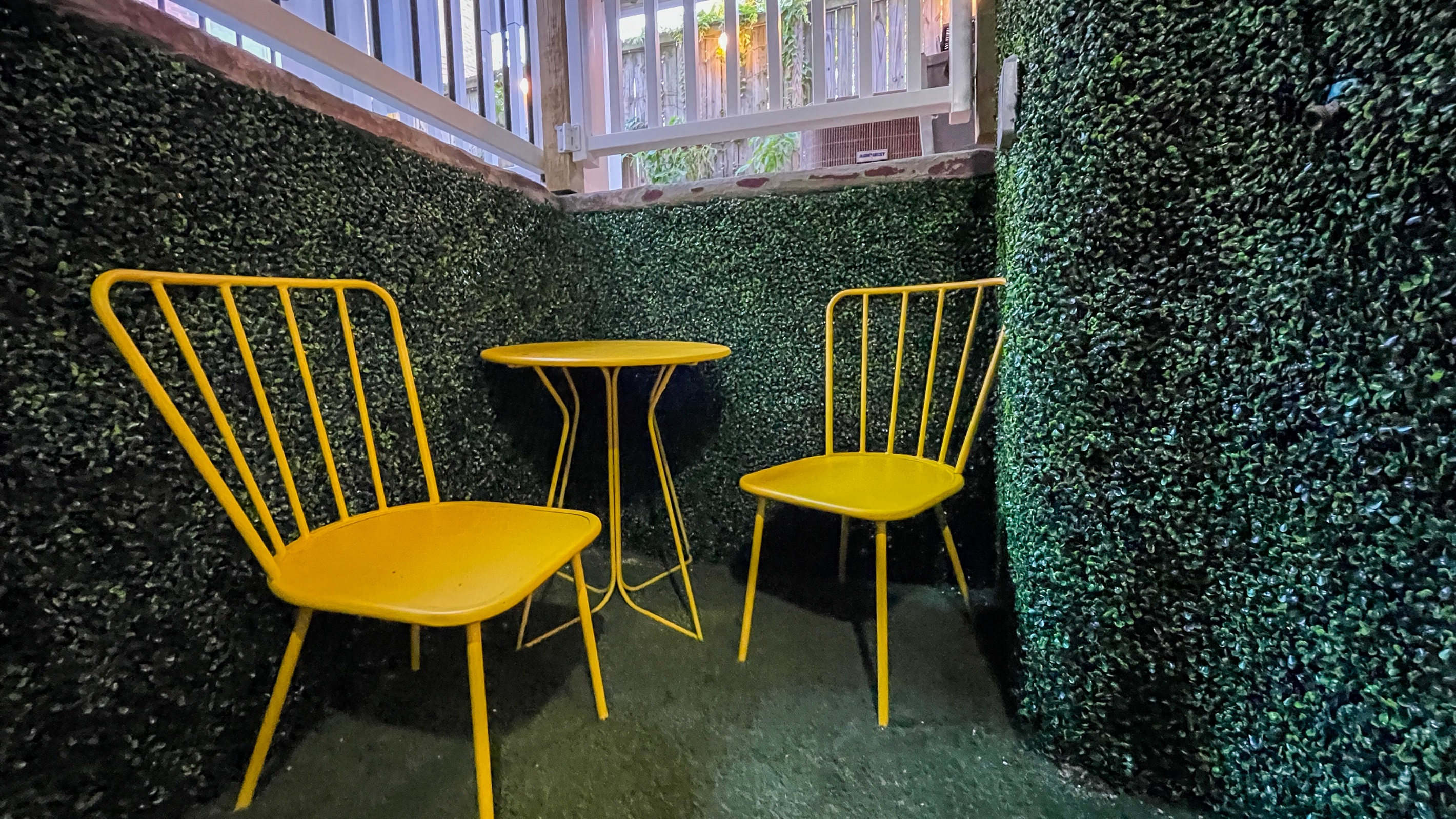 There is a cute patio area with a bistro set where you can enjoy your morning coffee in the backyard on the lower level
