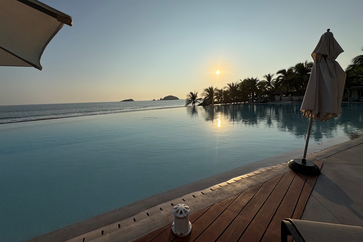 Infinity pool sunset