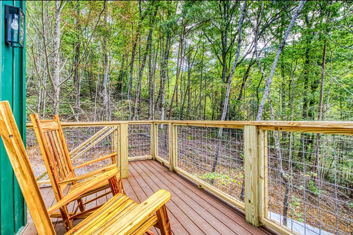 Enjoy Mother Nature on private Back Deck