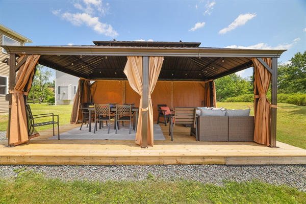 Lounge the day away under the magical gazebo.