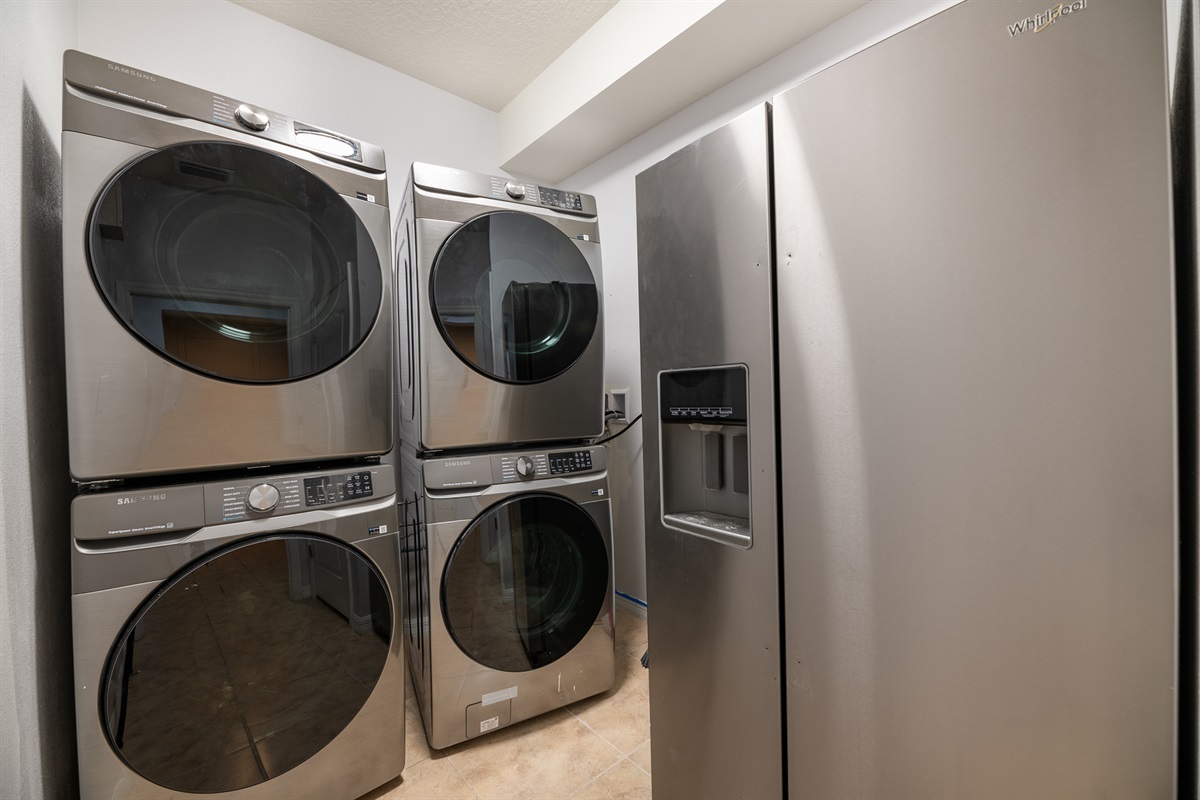 For large families we have added a double laundry and even a second fridge/freezer