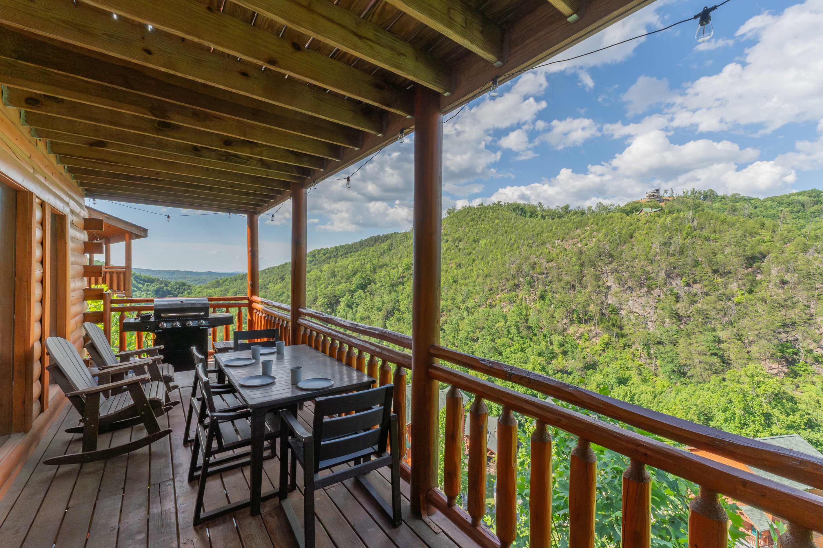Enjoy easy evenings grilling on the deck while the Smoky Mountains steal the show.
