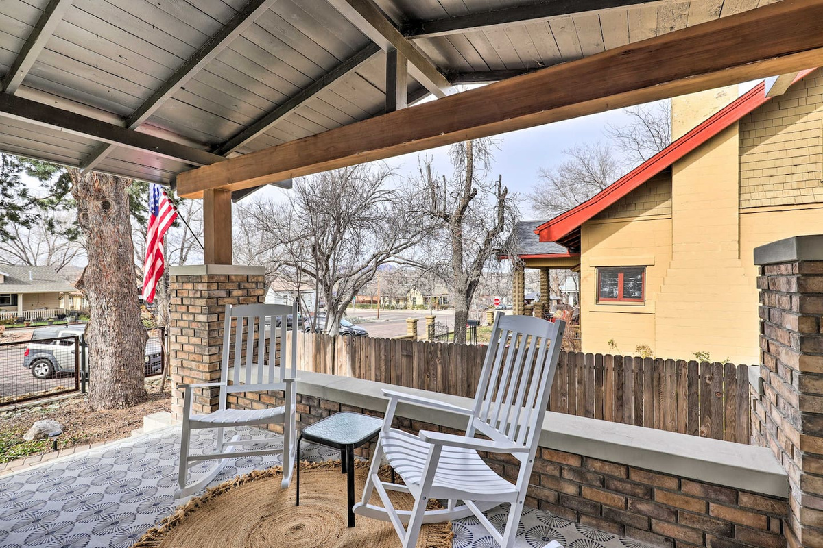 Settle into a rocking chair with your morning coffee and watch the neighborhood wake up.