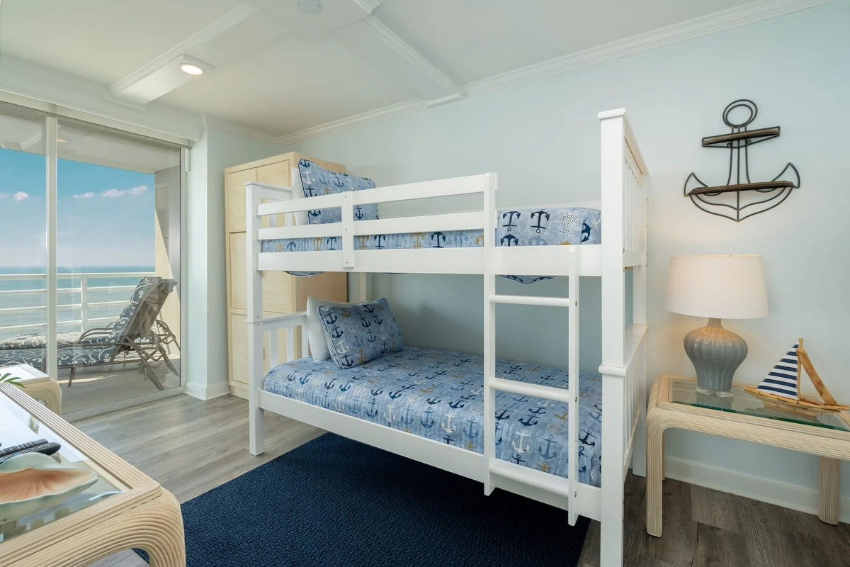 3rd Bedroom with bunk beds and a view!