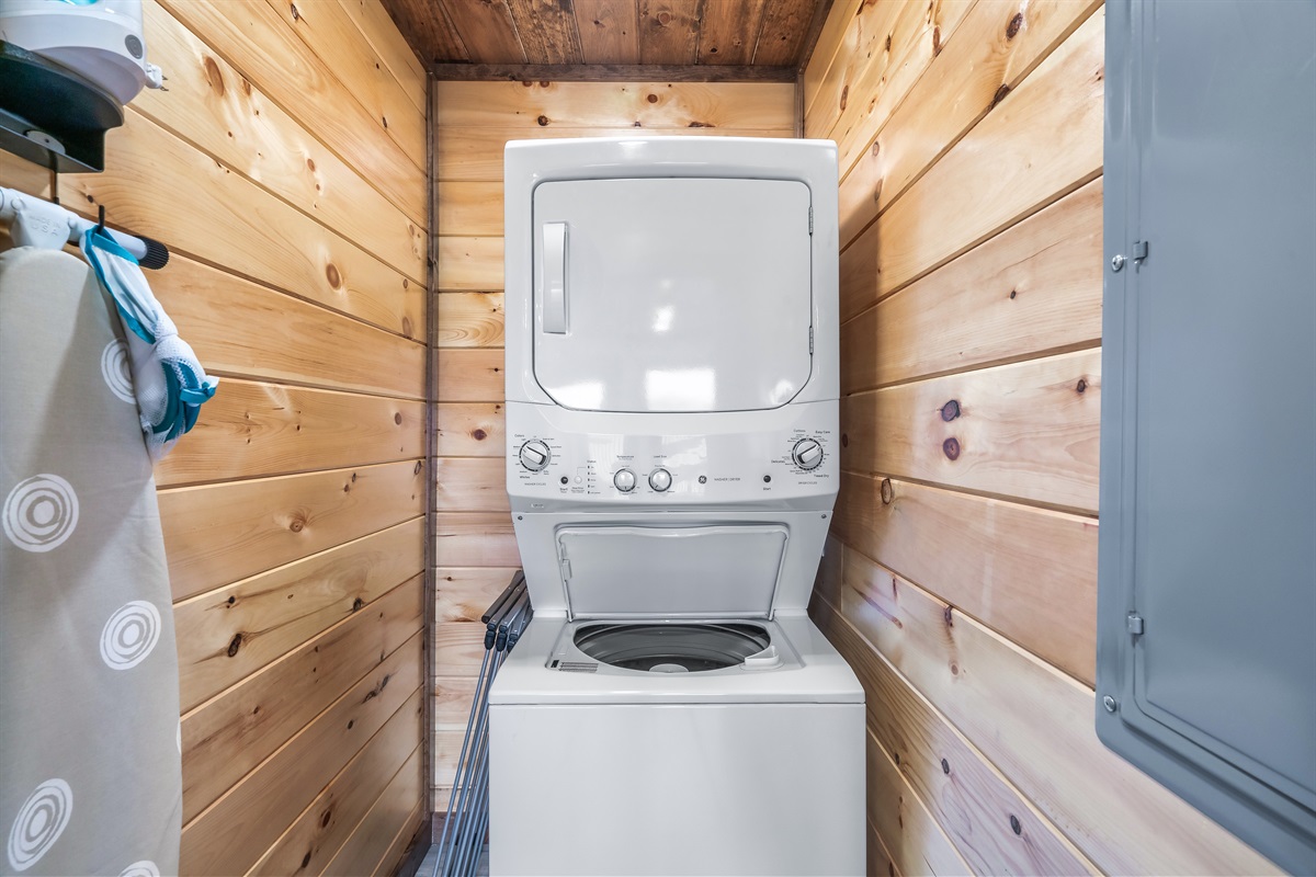 Laundry space for guest convenience.