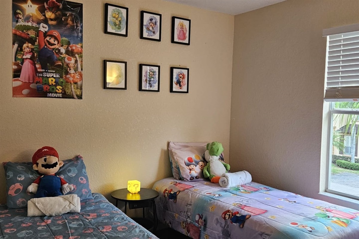 We also have Mario Kart comforters and bed sheets which can be used in this room as well! 