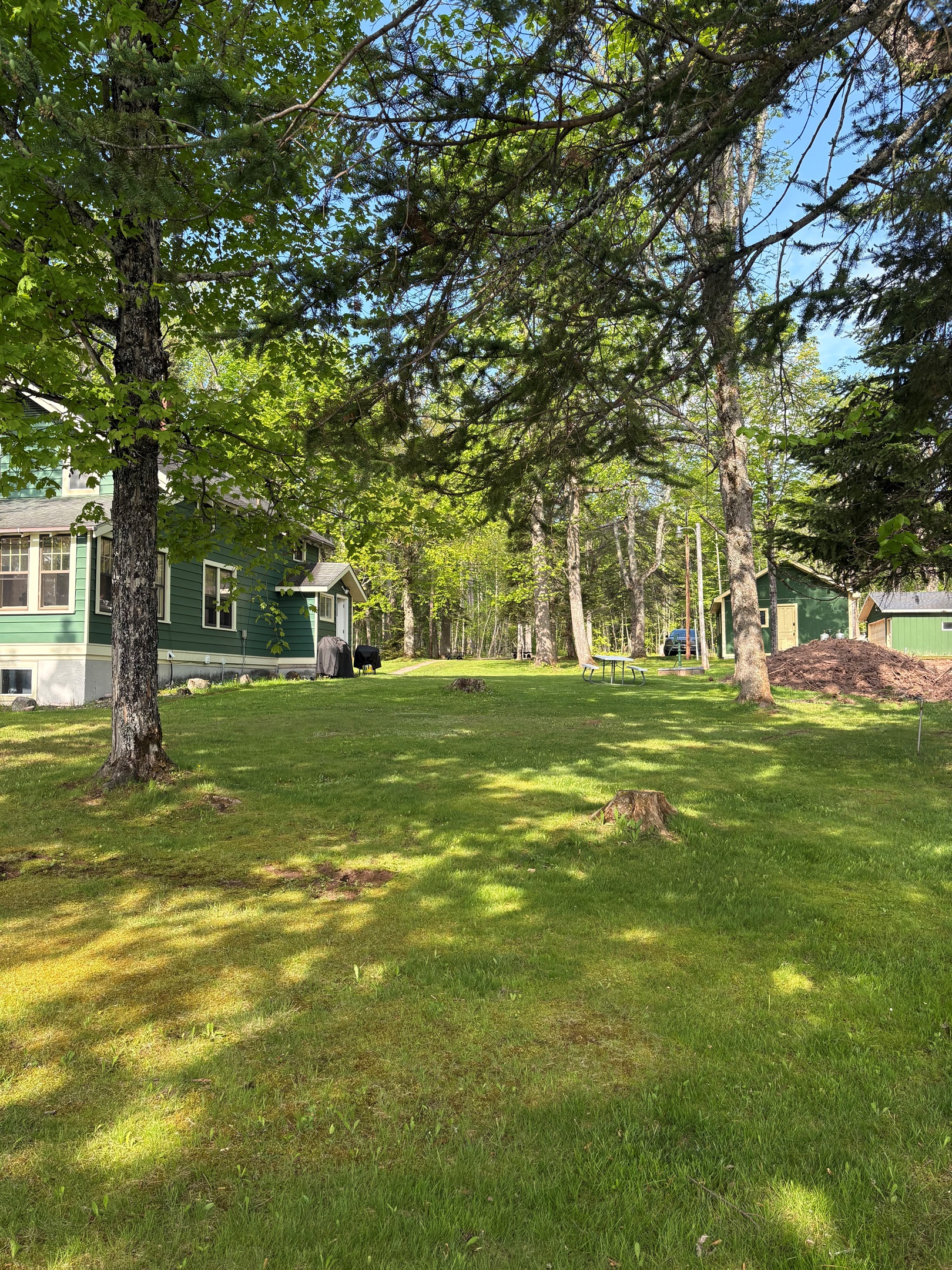 Side view with berm