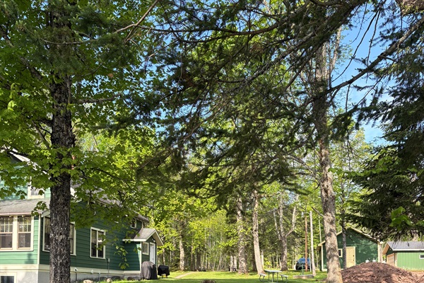Side view with berm