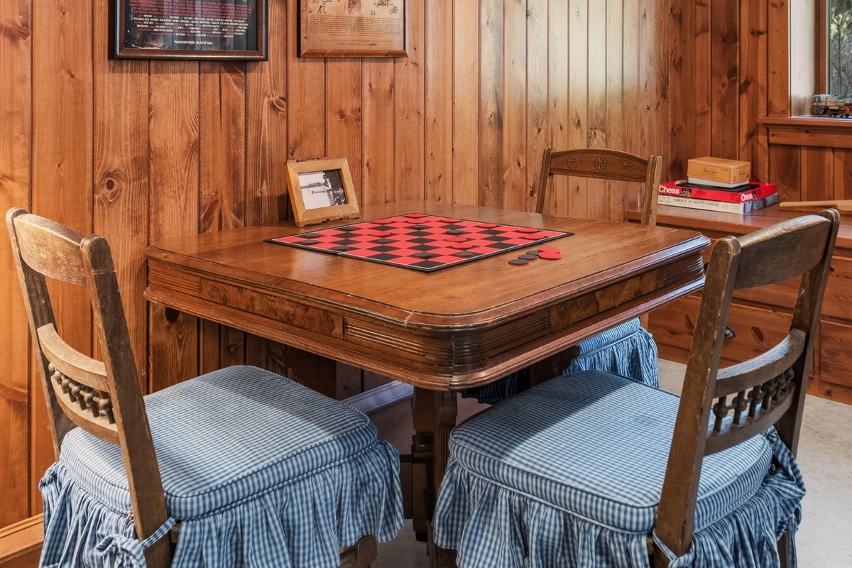 Family game time table ready for fun or competition - you choose. 