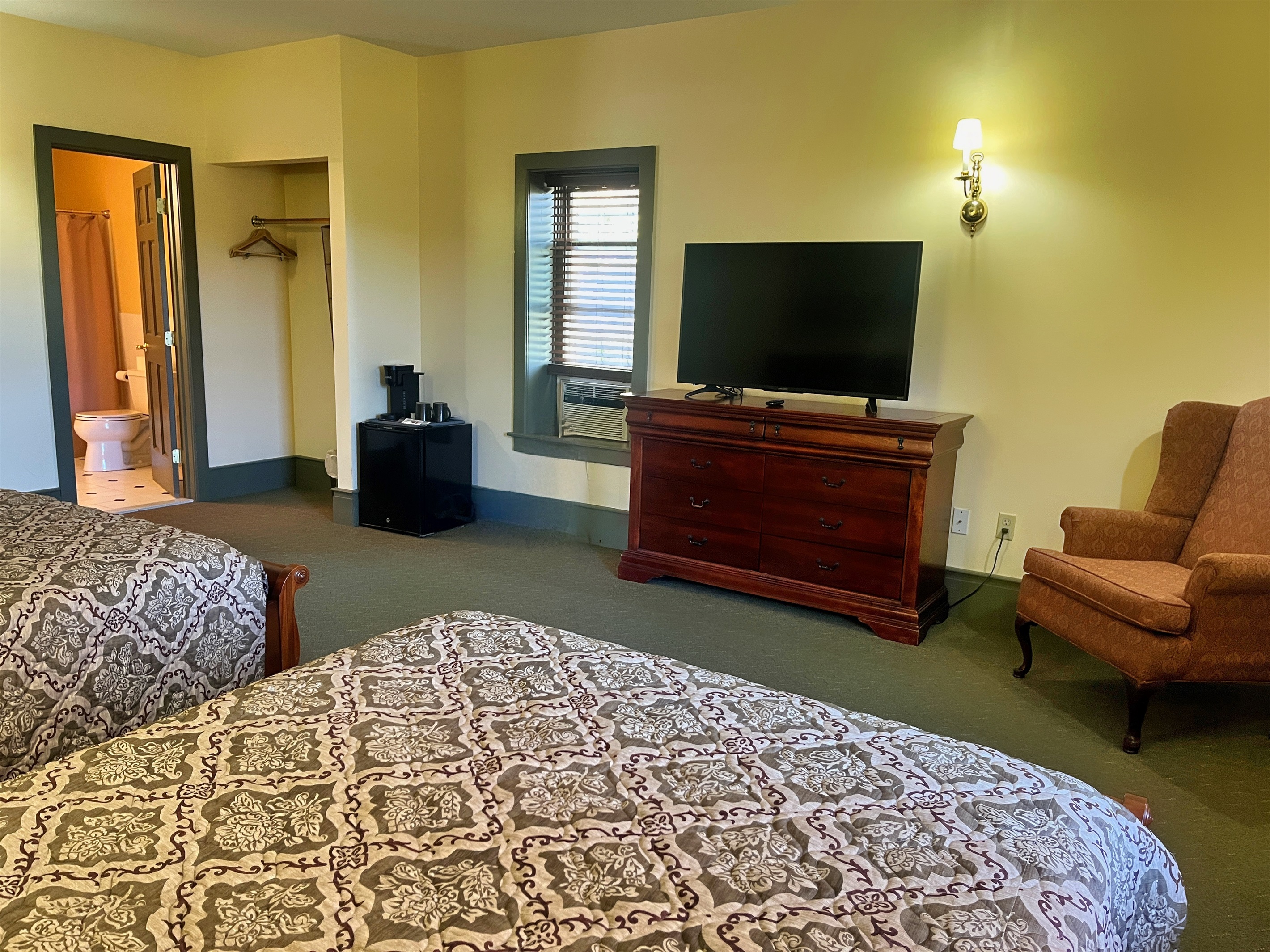 Guest room #6 with large Roku TV