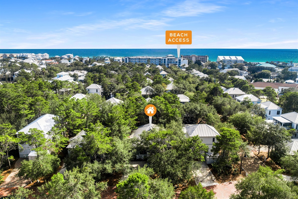 This is the private beach access in the front of the neighborhood. You will need to rent chairs from rental company for you to sit there.