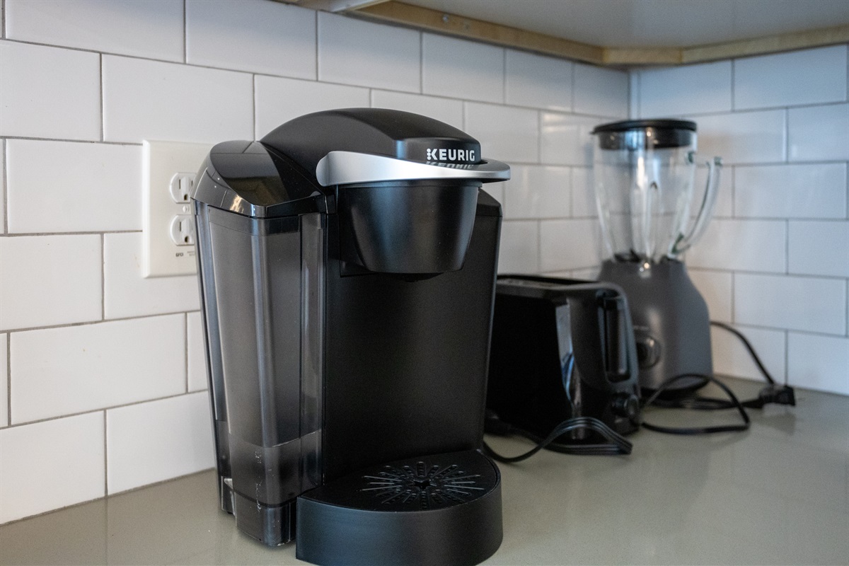 Start your day with fresh coffee brewed right in your kitchen.