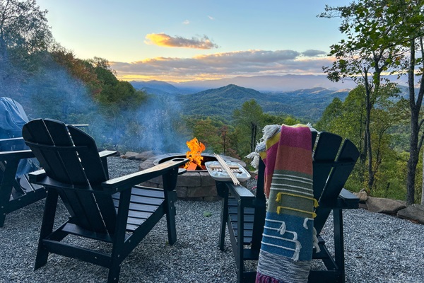 The mountain air brings a blissful feeling to an evening at Blue Smoke Lodge.