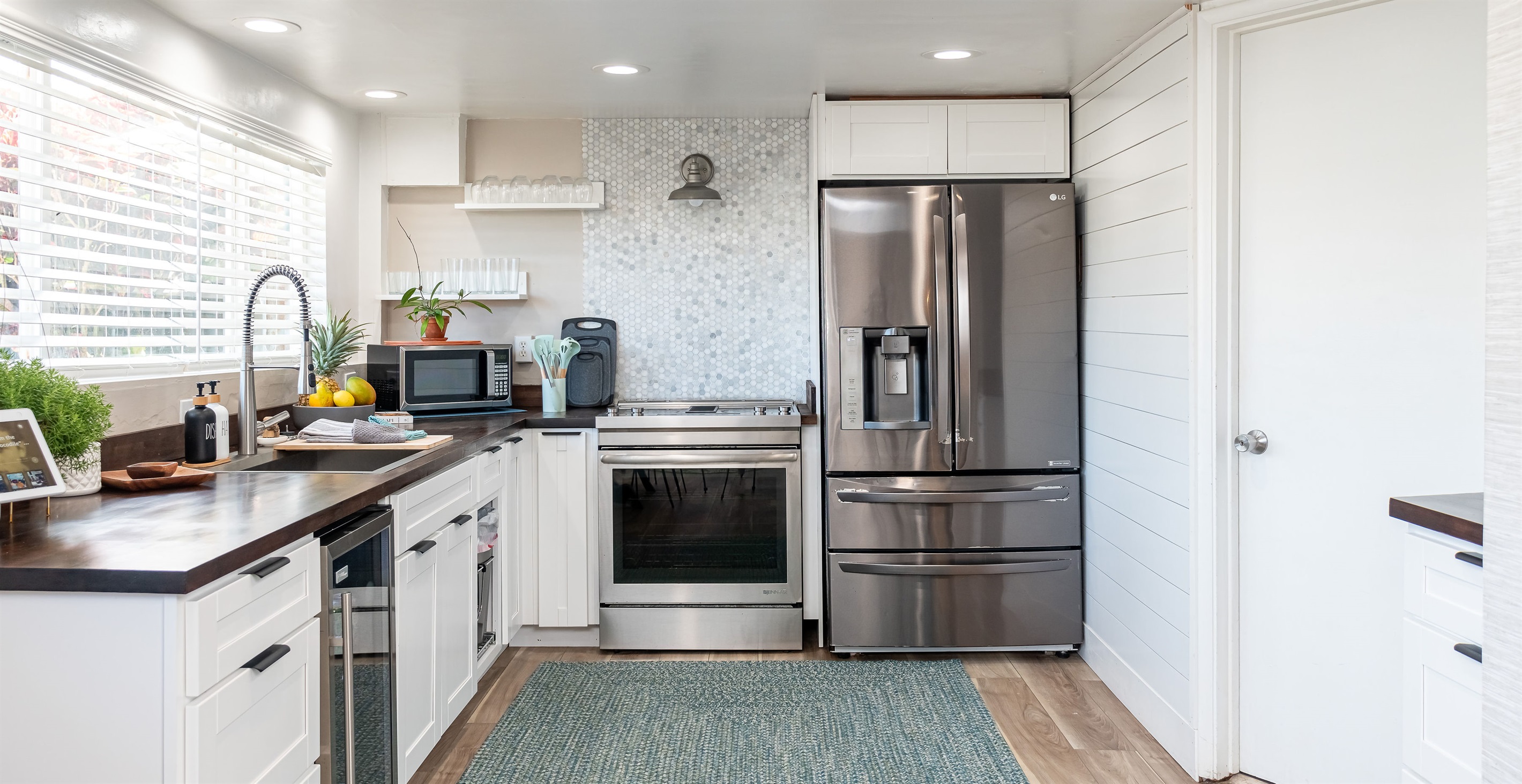 newly remodeled with stainless steel appliances