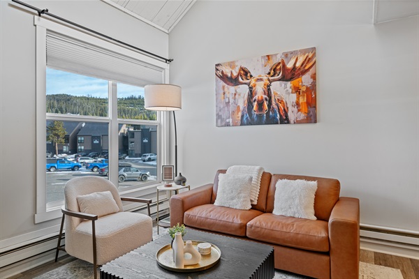 Enjoy a night in, lounging in the spacious living room 