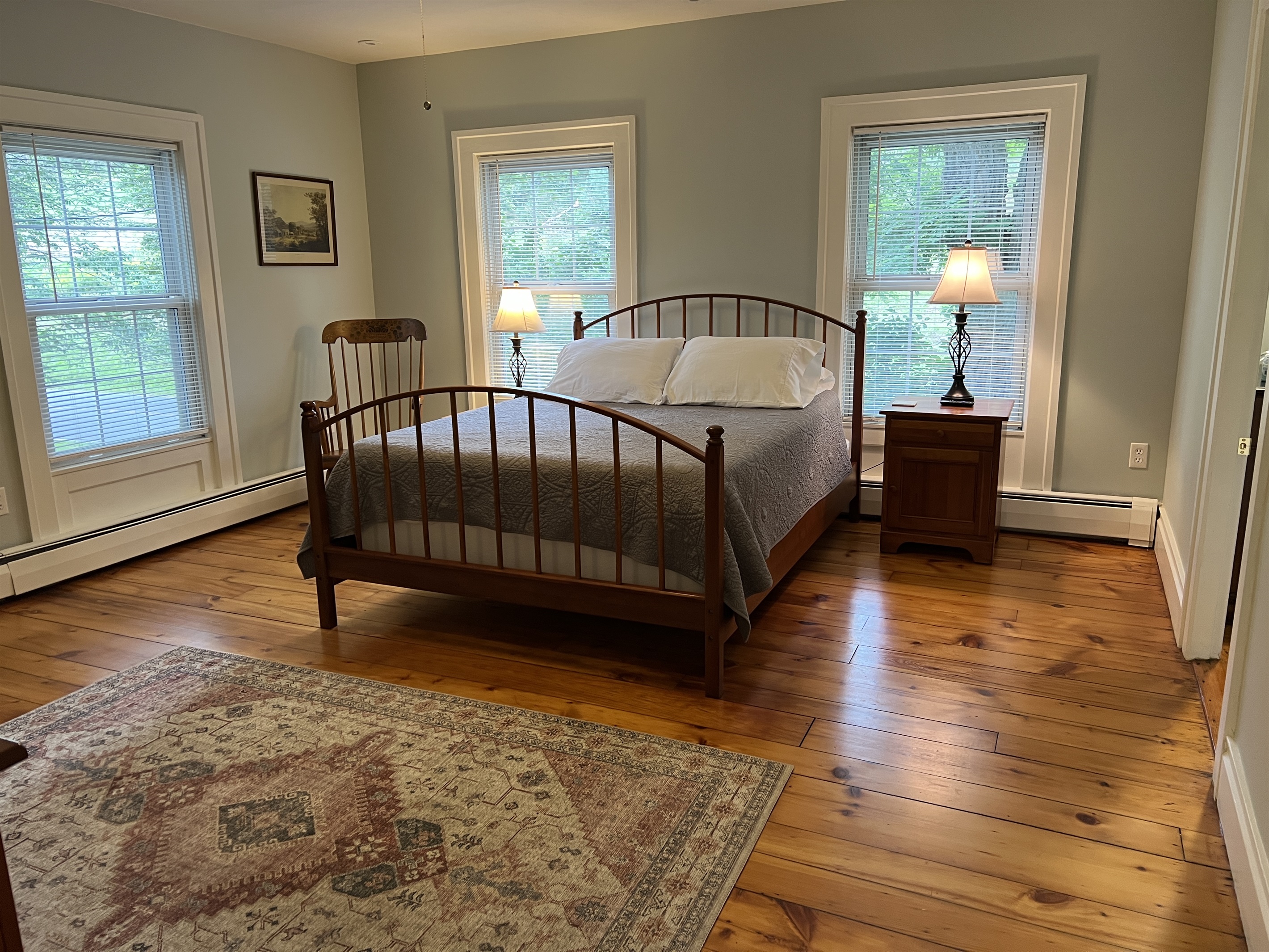 Cloverleaf Farm 2nd floor primary bedroom #2 with Queen and en-suite bathroom.