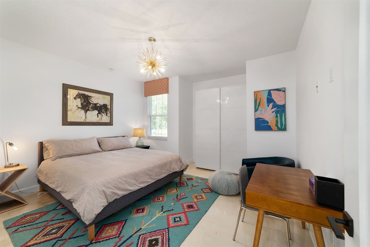 3rd Bedroom - King Bed, with a computer desk