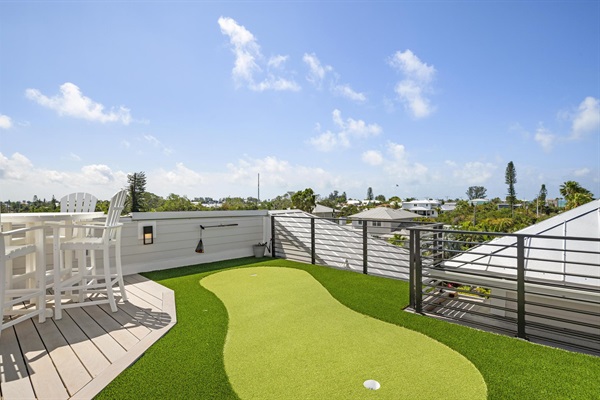 Roof top putting green