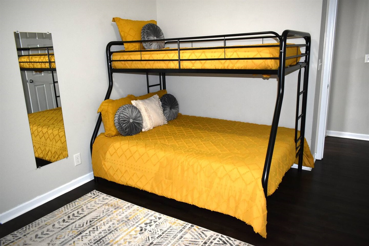 Bunk bed that is ideal for children and adults. It is a twin over full-size bed. 
