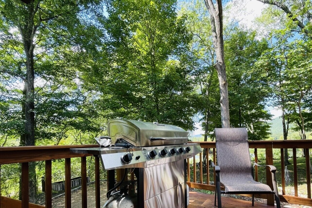 Grill with propane provided