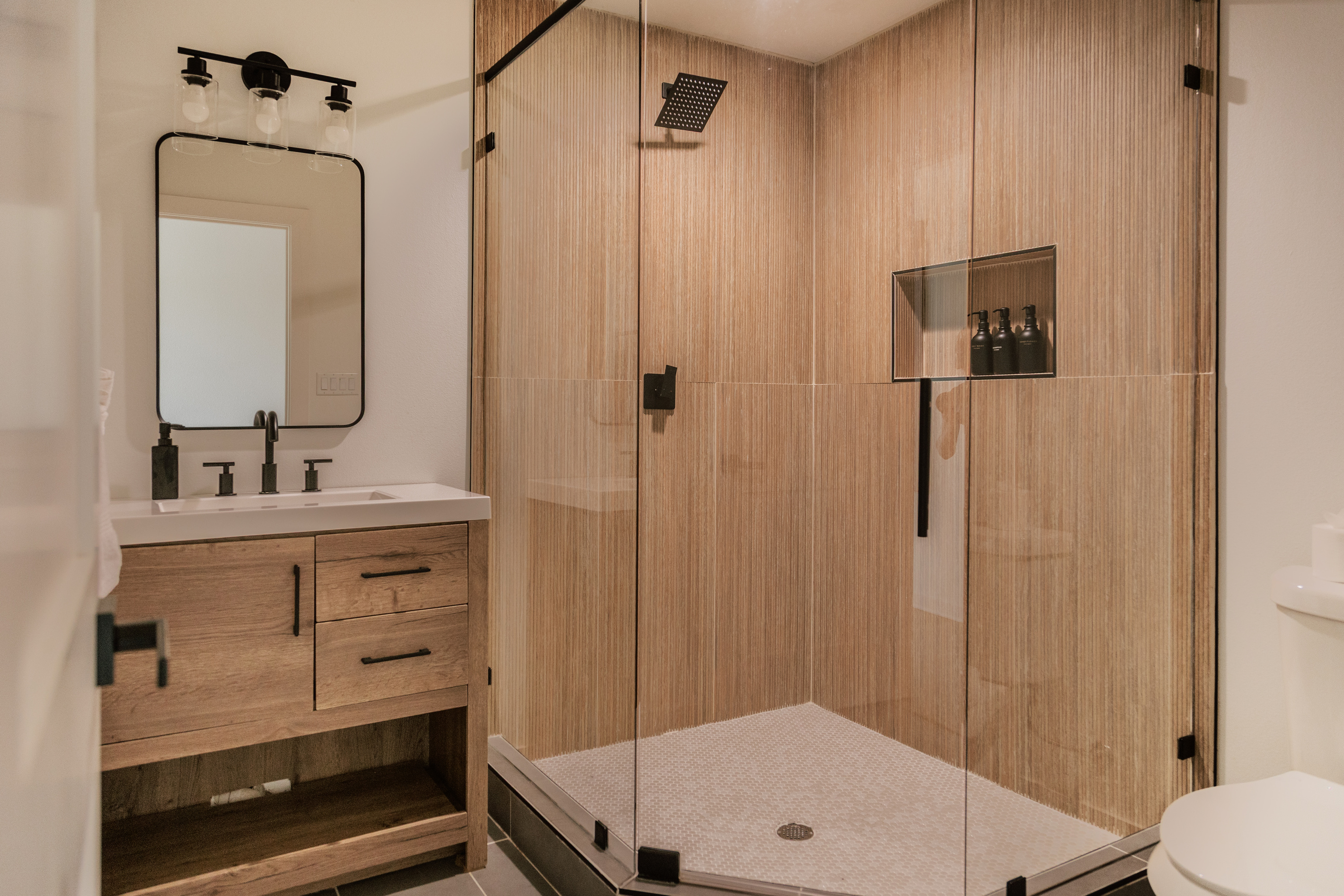 Ensuite bathroom attached to king suite.