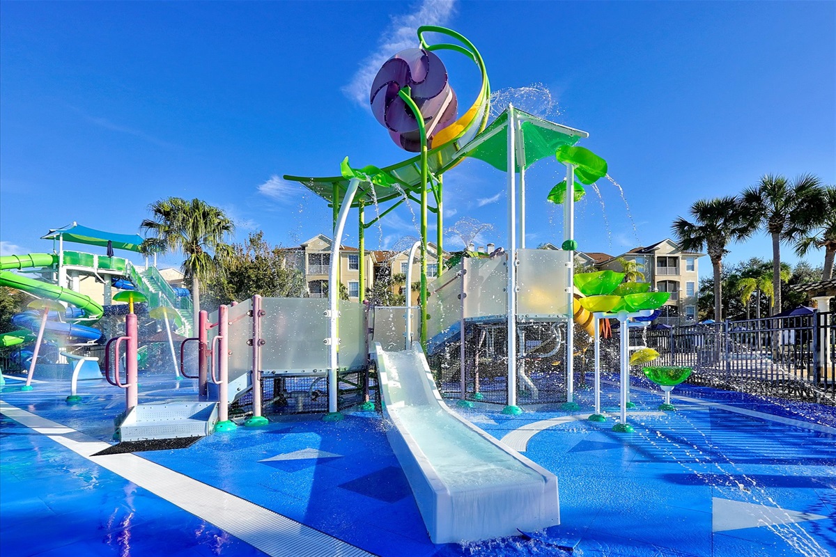 The splash pad at the Waterpark is a great spot for little ones to cool off!