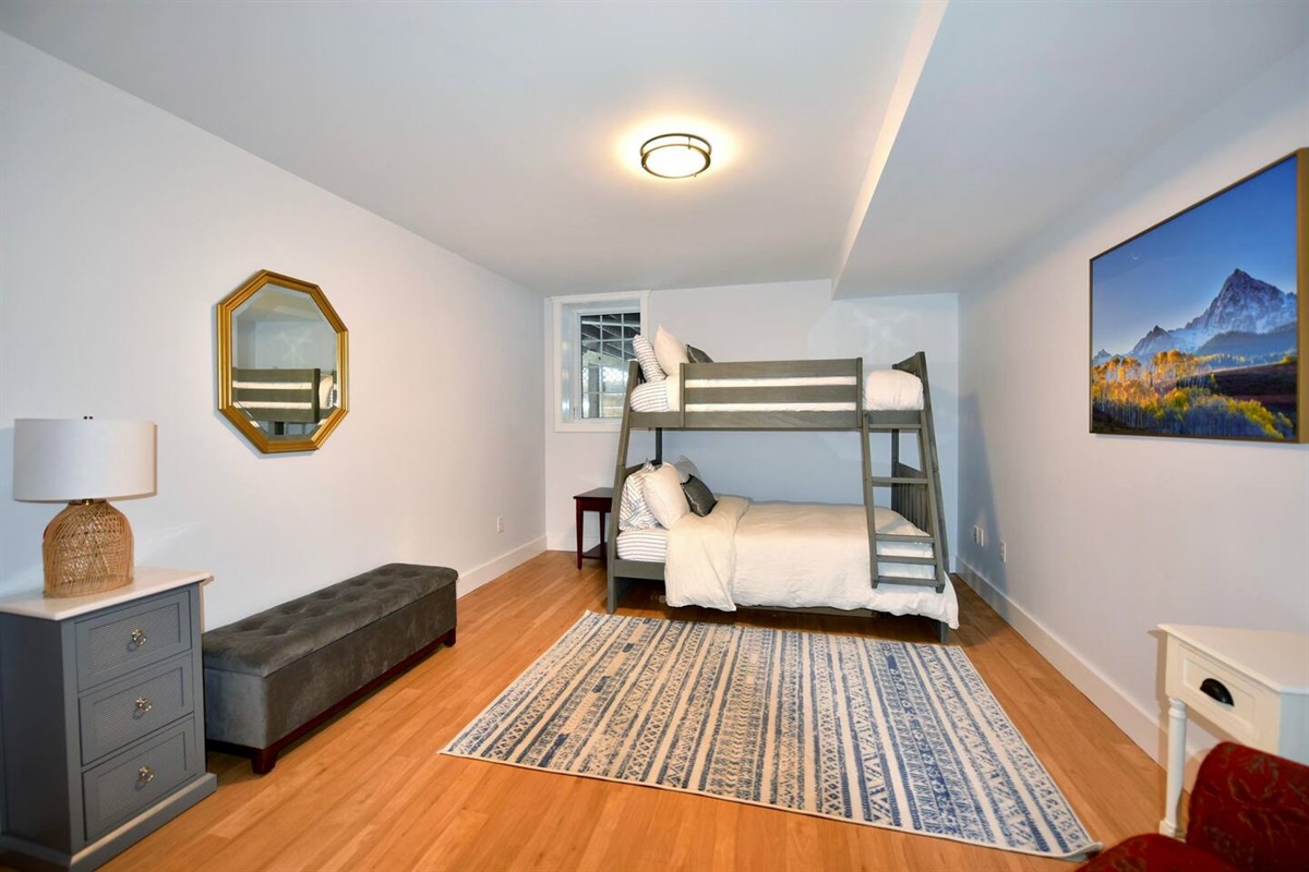 In-law suite: Twin bed over full bed. Additional twin trundle bed available (upon request)