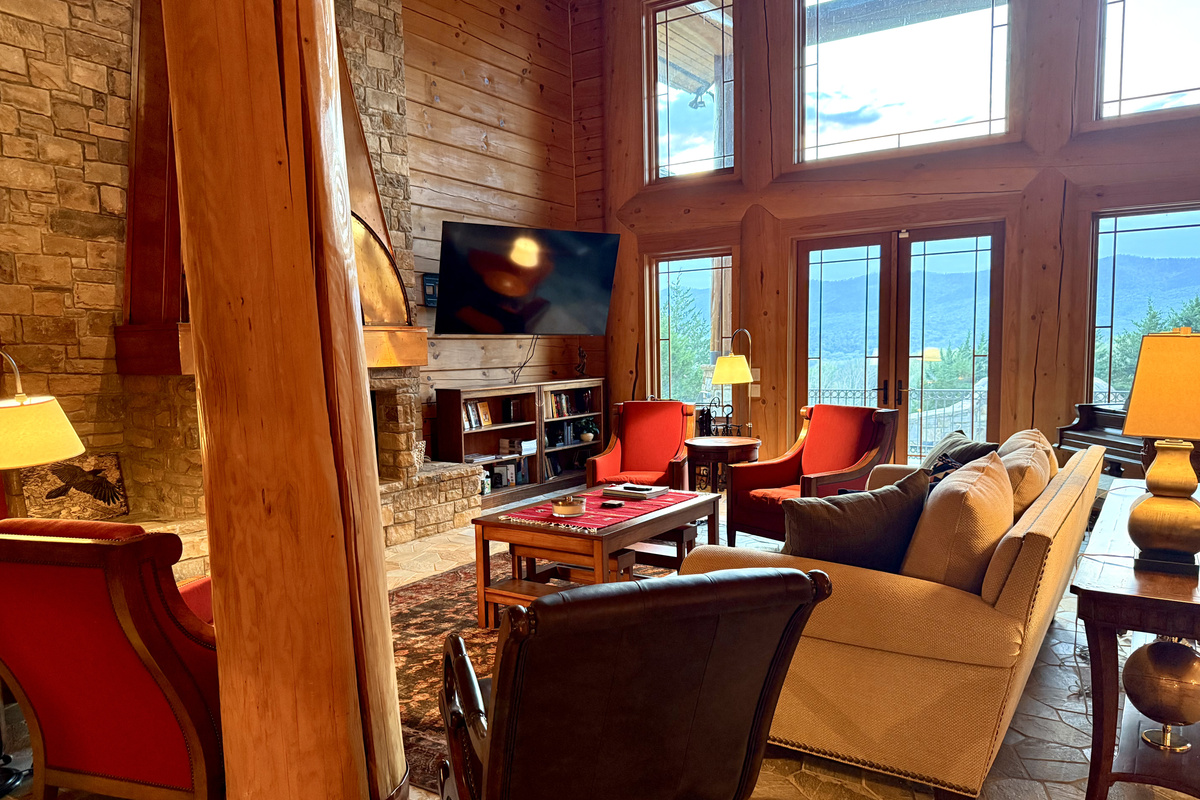 Relax and unwind in the cozy open-concept living room