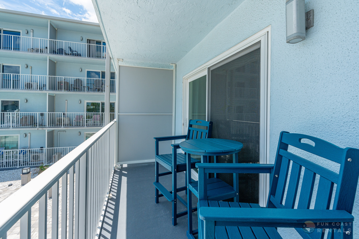 2nd Floor East-Facing Balcony with Furniture