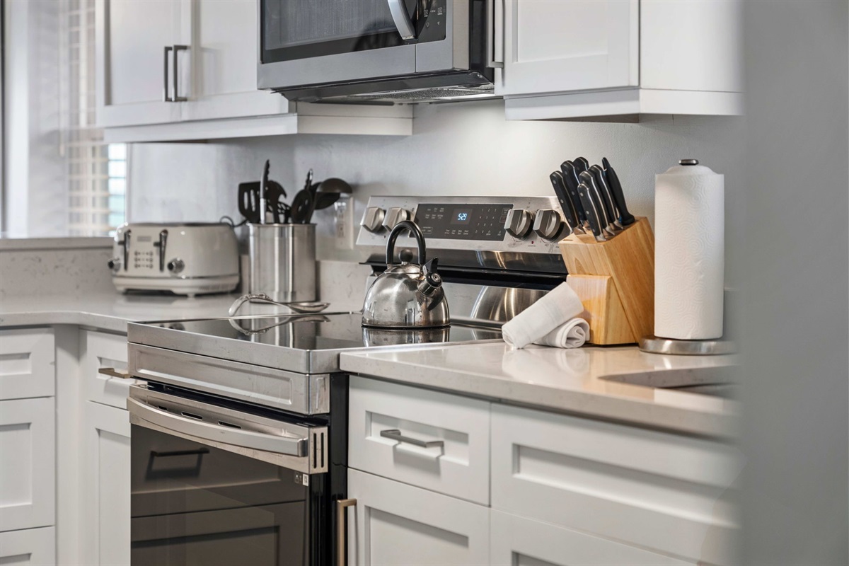 Kitchen | Beach Breeze | Oceanview 202 | 1116 Ocean Blvd, Isle of Palms, SC | IOP Escapes