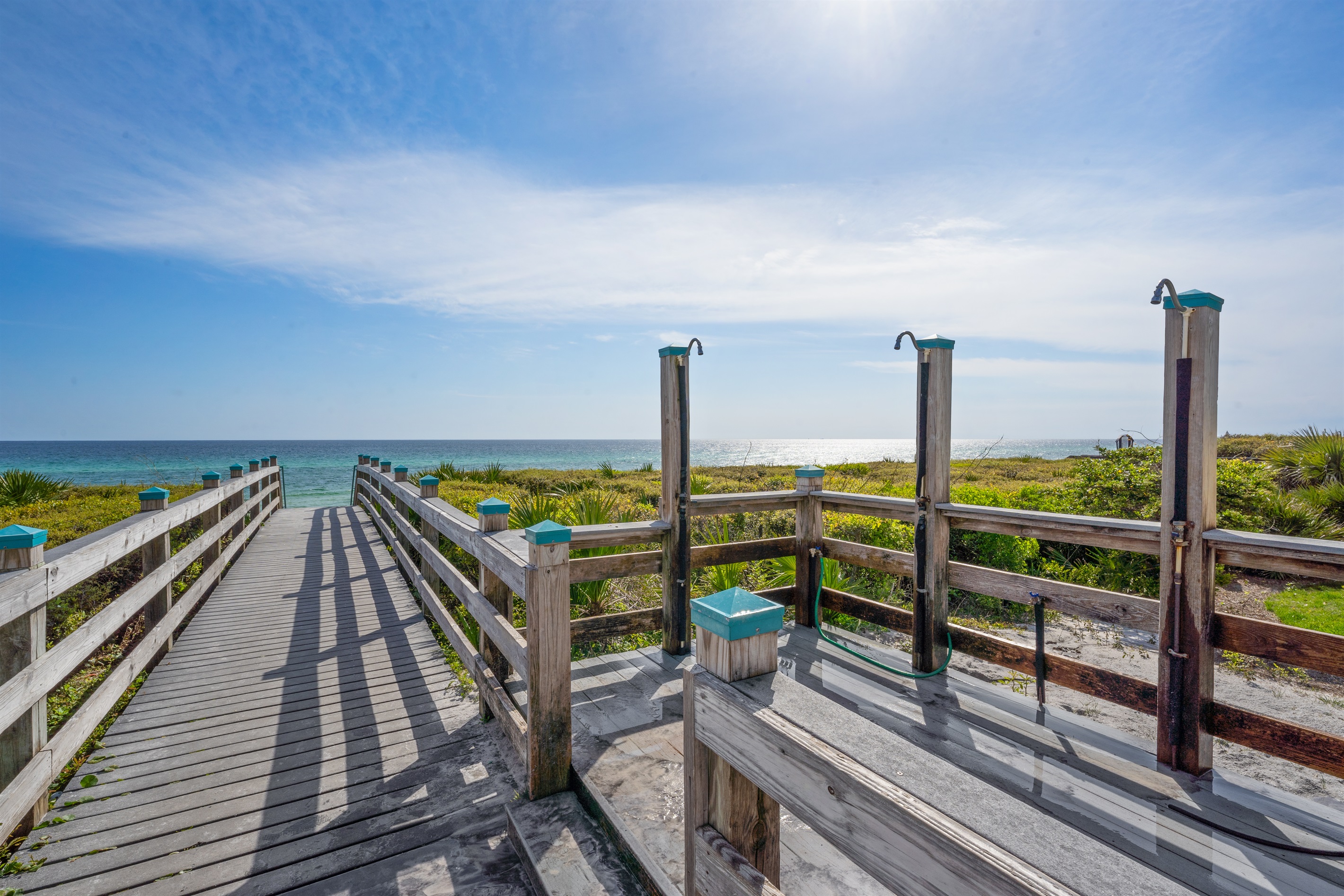 Enjoy easy access to Seacrest Beach's sugar-white sand and emerald waters through the community's private beach entrance, making beach days effortless and convenient.