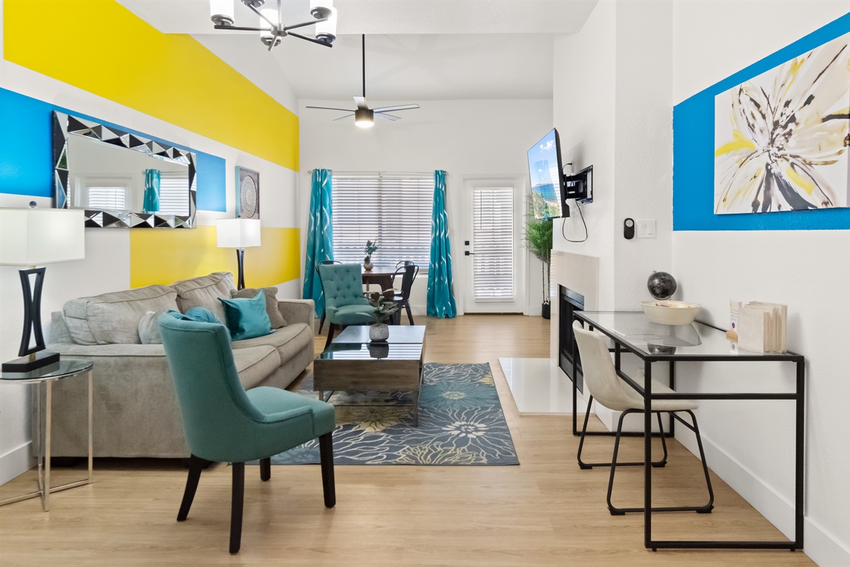 Relax and unwind in our spacious modern living area