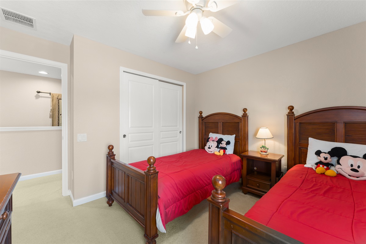 Mickey-Themed Twin Bedroom