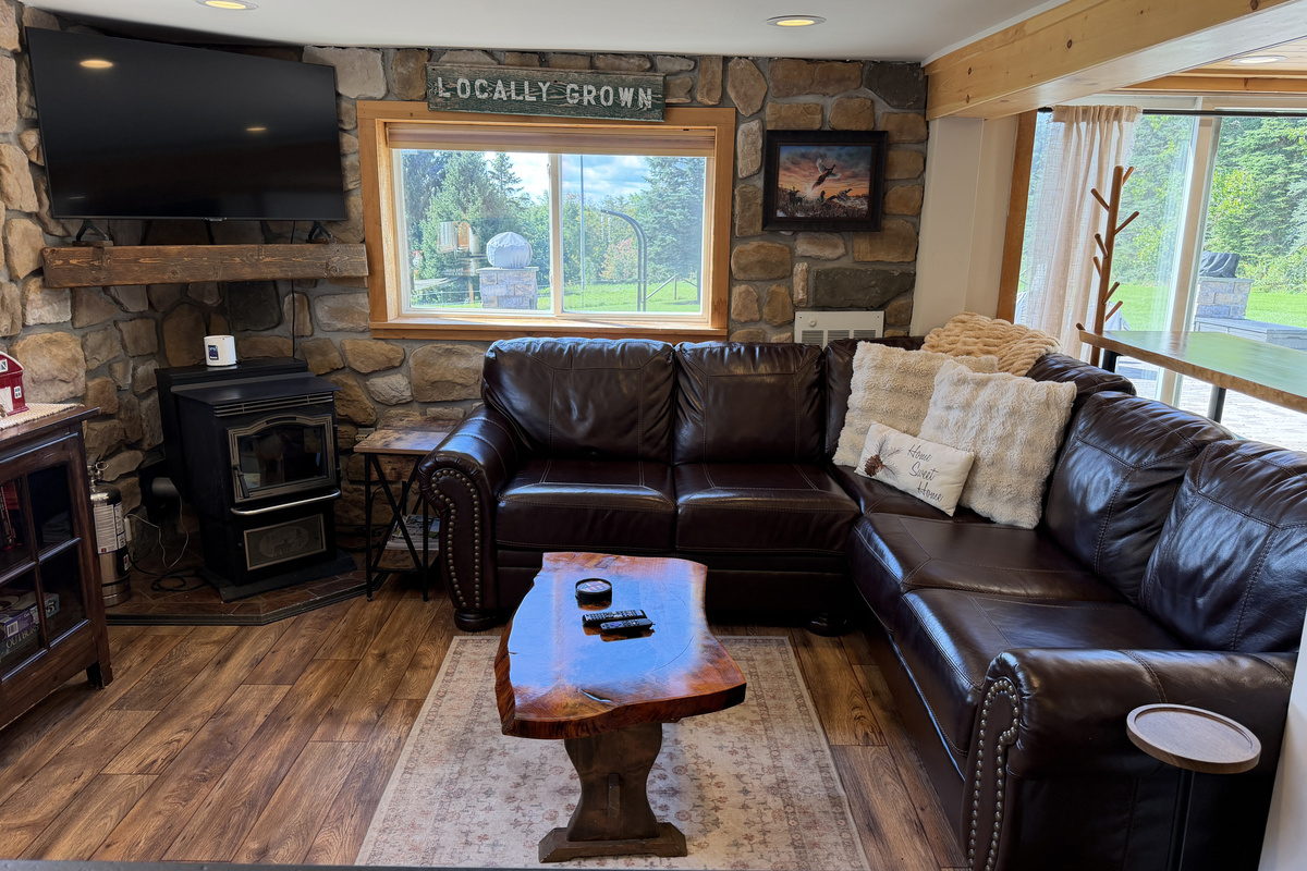 Comfy sectional couch in Living area