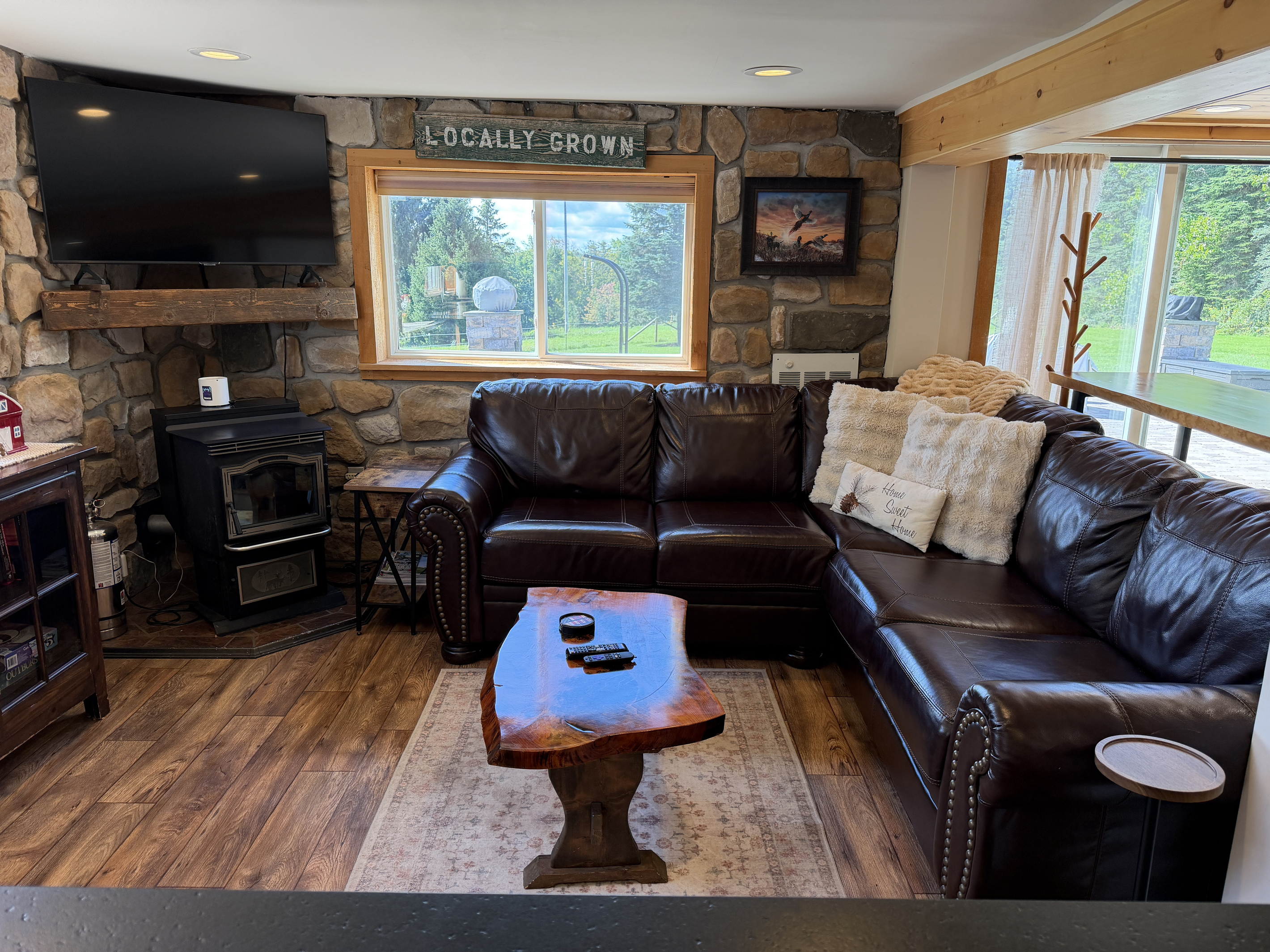 Comfy sectional couch in Living area