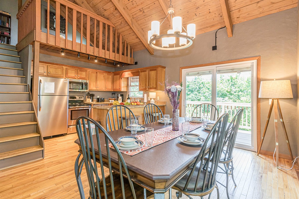 Dining Table and Bar Seating for Family Dinners