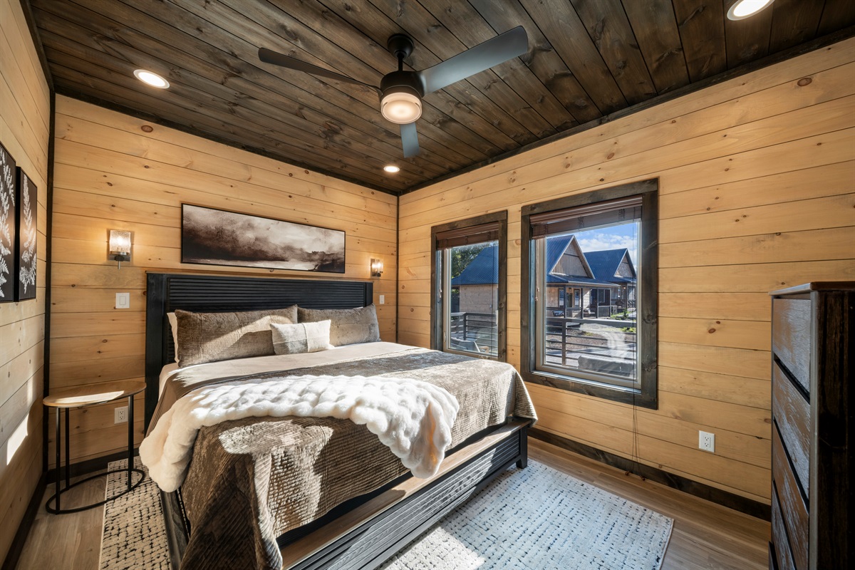 Three king suites with private baths and luxury bedding
