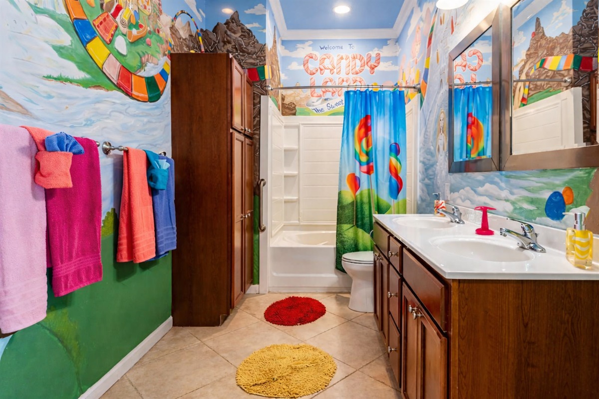 Candy Land themed bathroom!