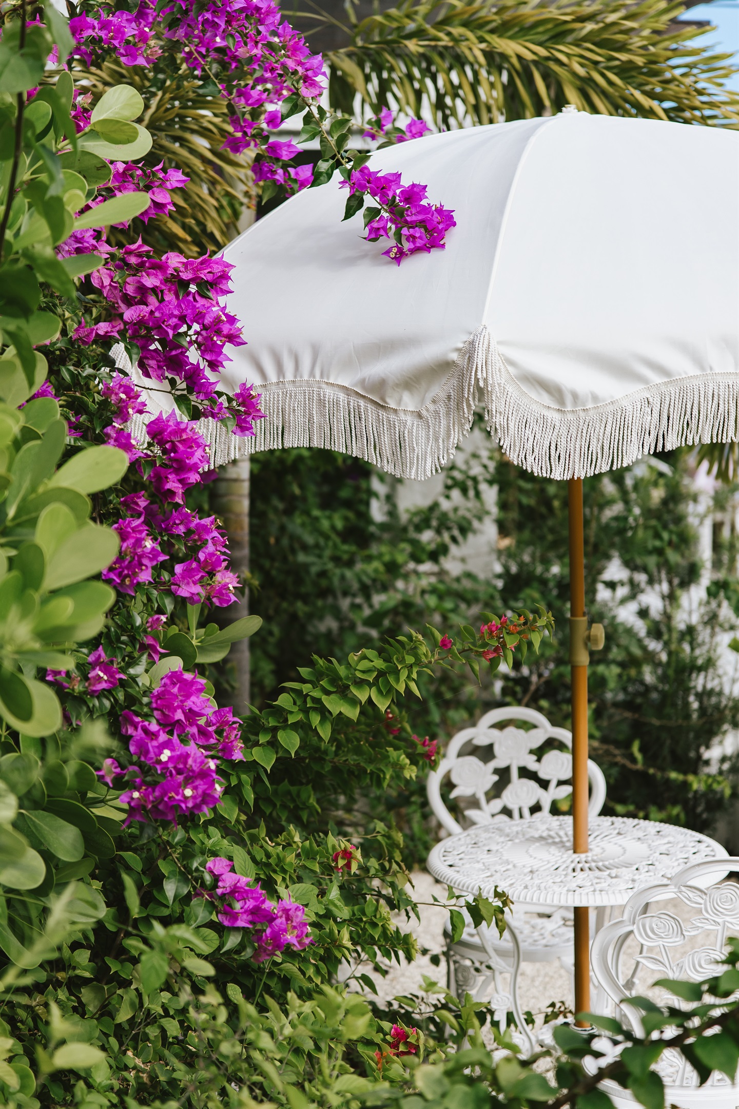 Enjoy the serene surroundings and lush plantings as you relax in our expansive garden patio.