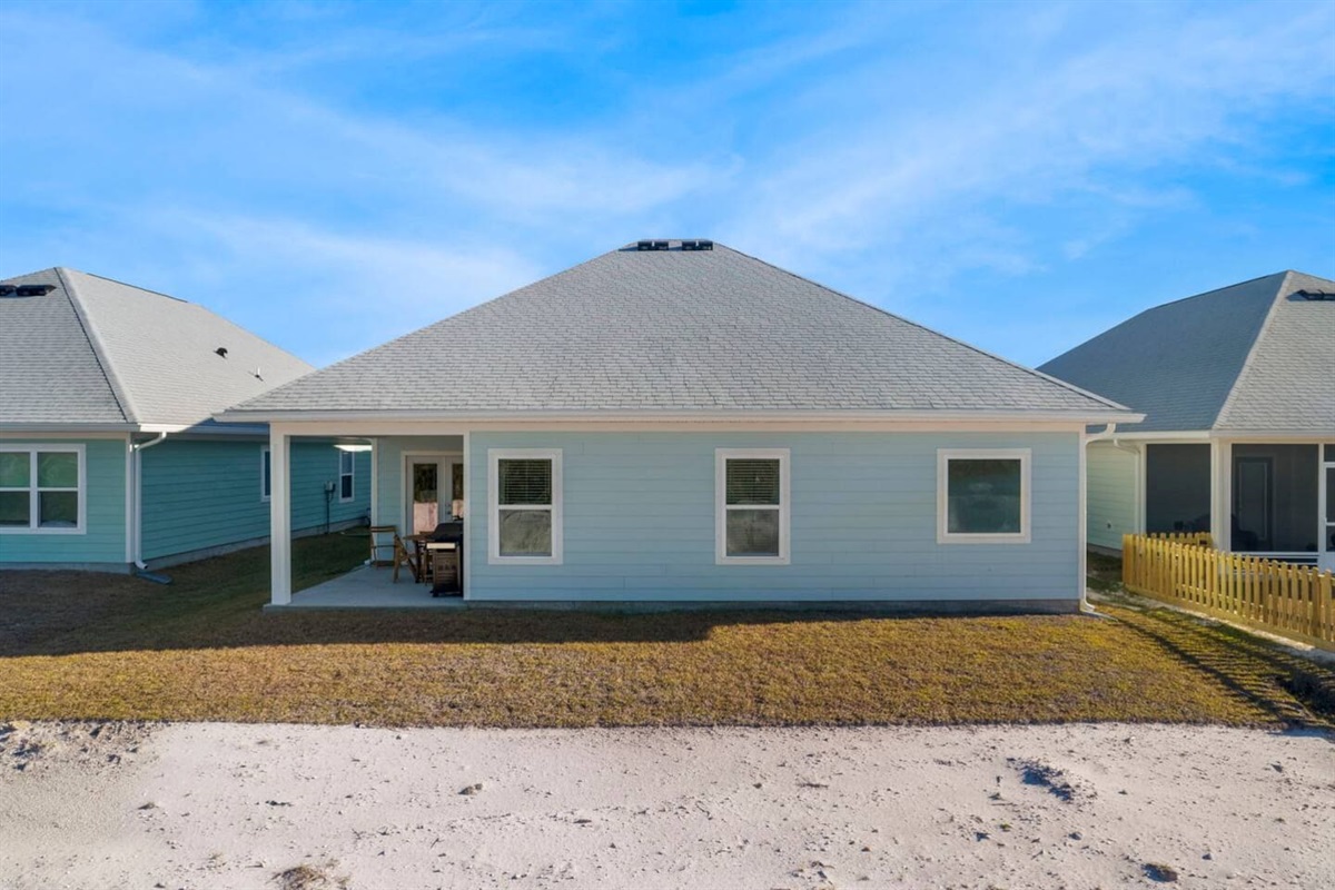 Private backyard space ideal for enjoying sunny days and fresh air