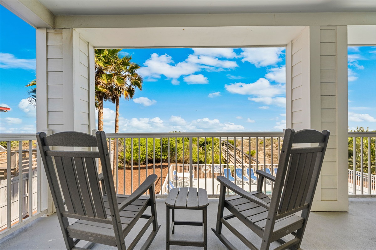 Back porch views of the ocean | Starfish | Oceanview 101 | 1116 Ocean Blvd, Isle of Palms, SC | IOP Escapes