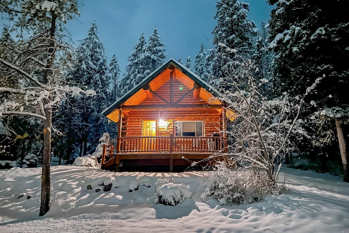 Front of cabin winter