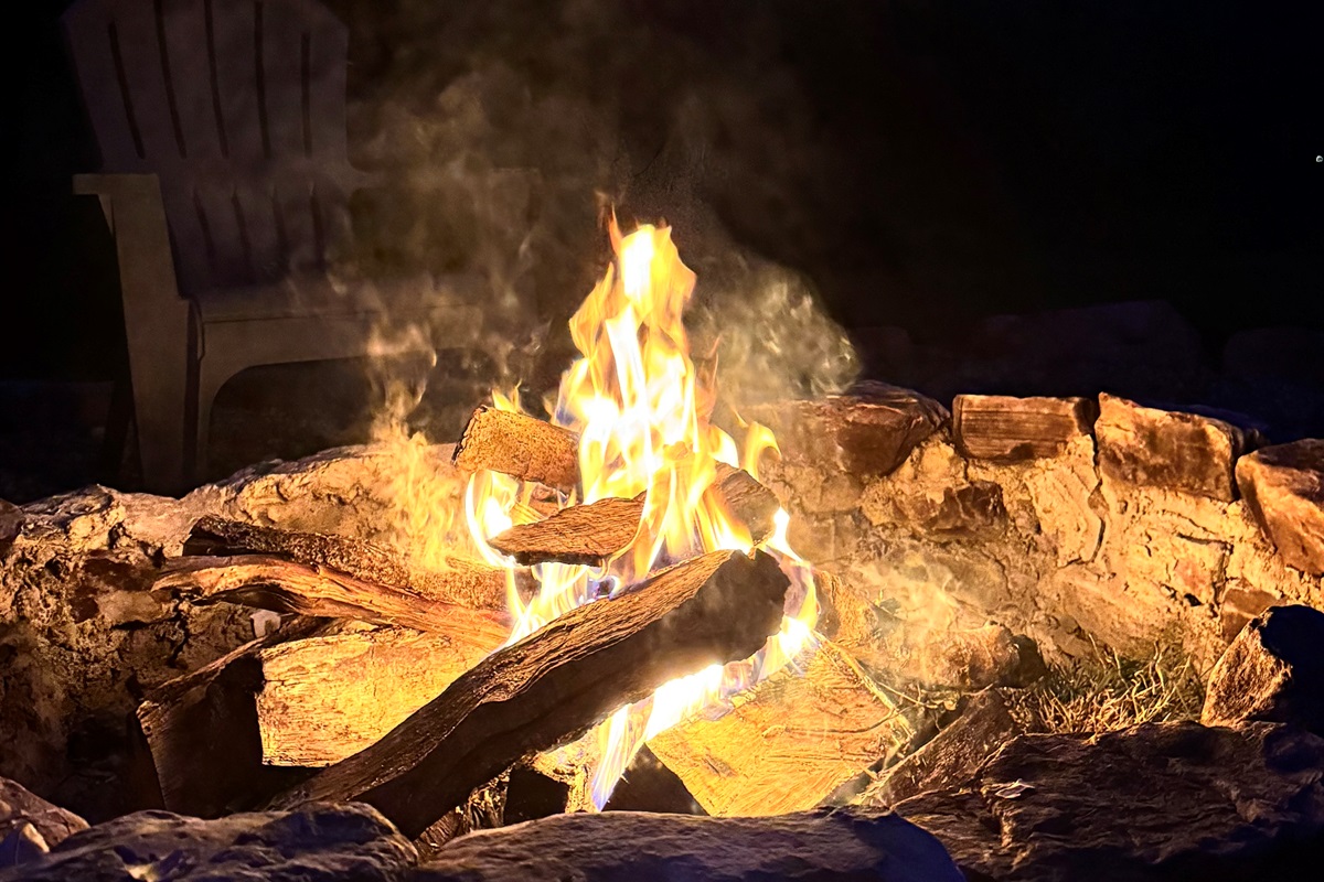 Creekside fire pit
