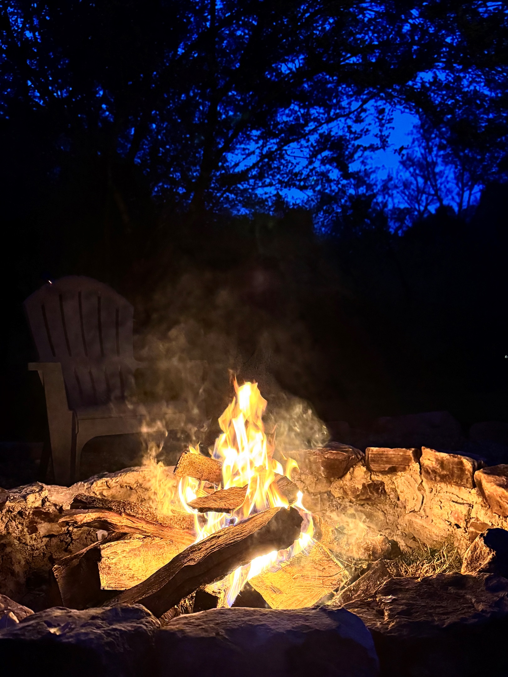 Creekside fire pit