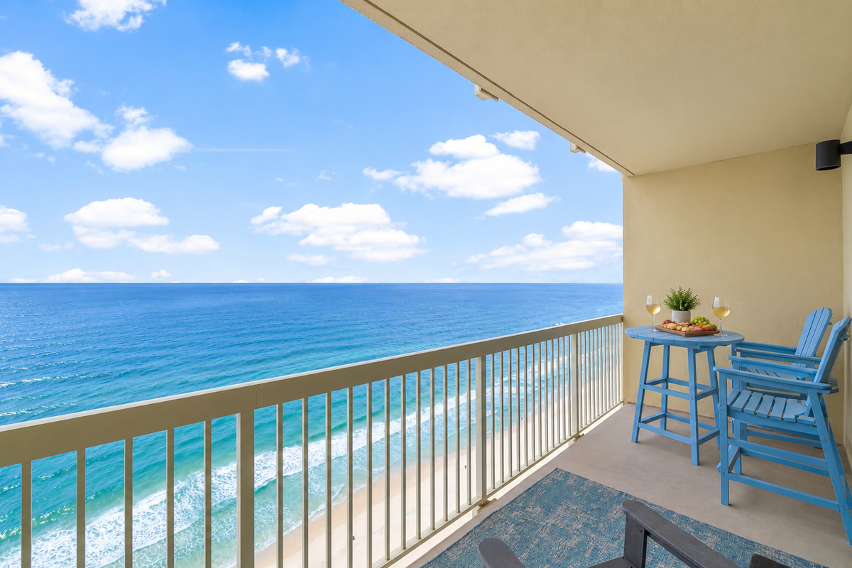 The view from your private balcony