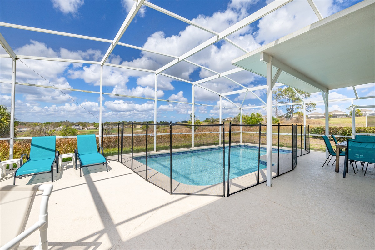 The removable toddler fence is one of the many safety features we employ.