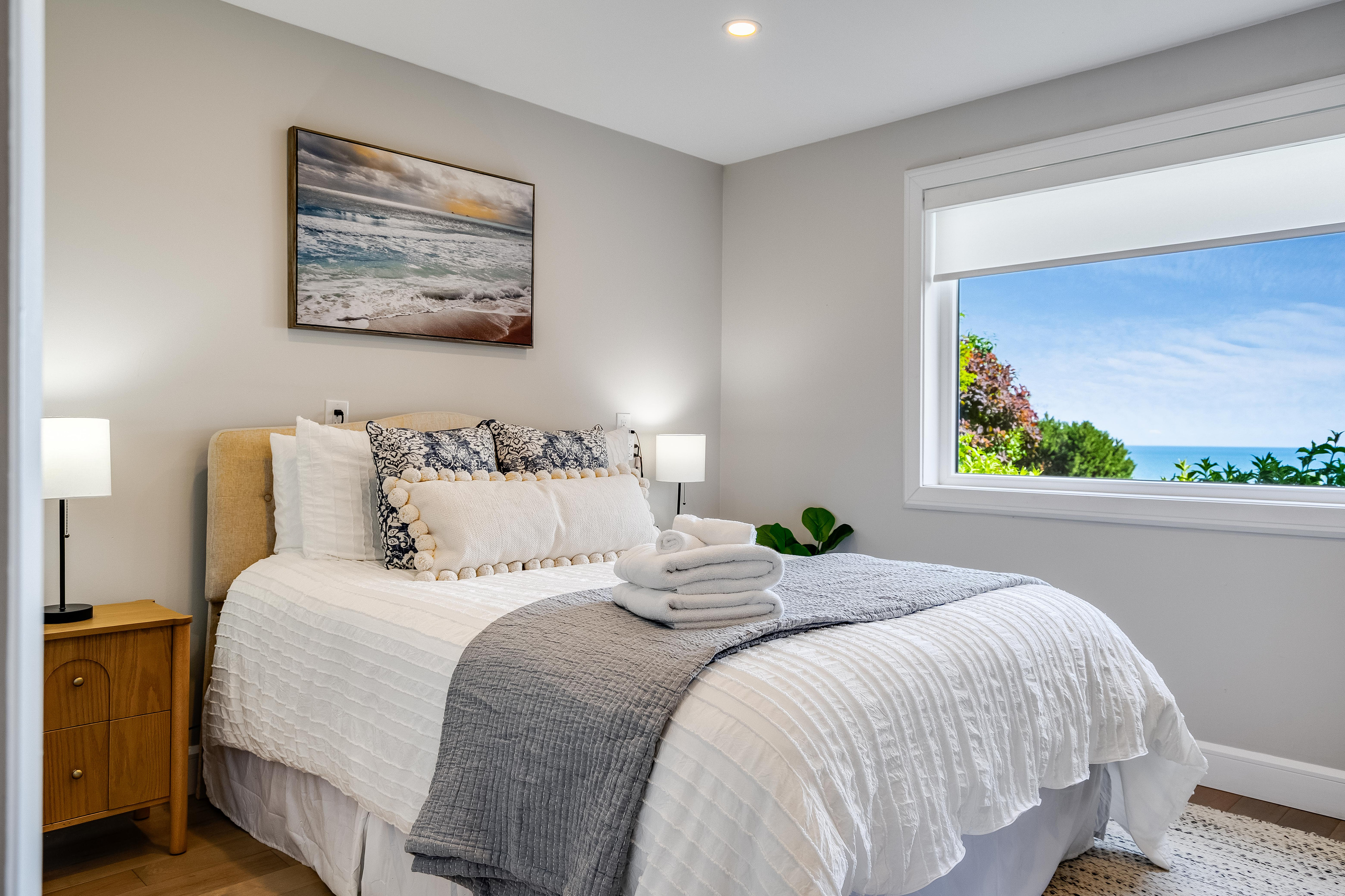 Wake each morning in a queen suite to peaceful lake views. 